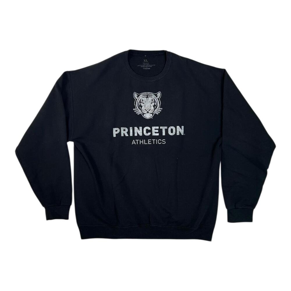 Princeton Tigers Sweatshirt Mens XL Black NCAA College Athletics Fleece Crewneck